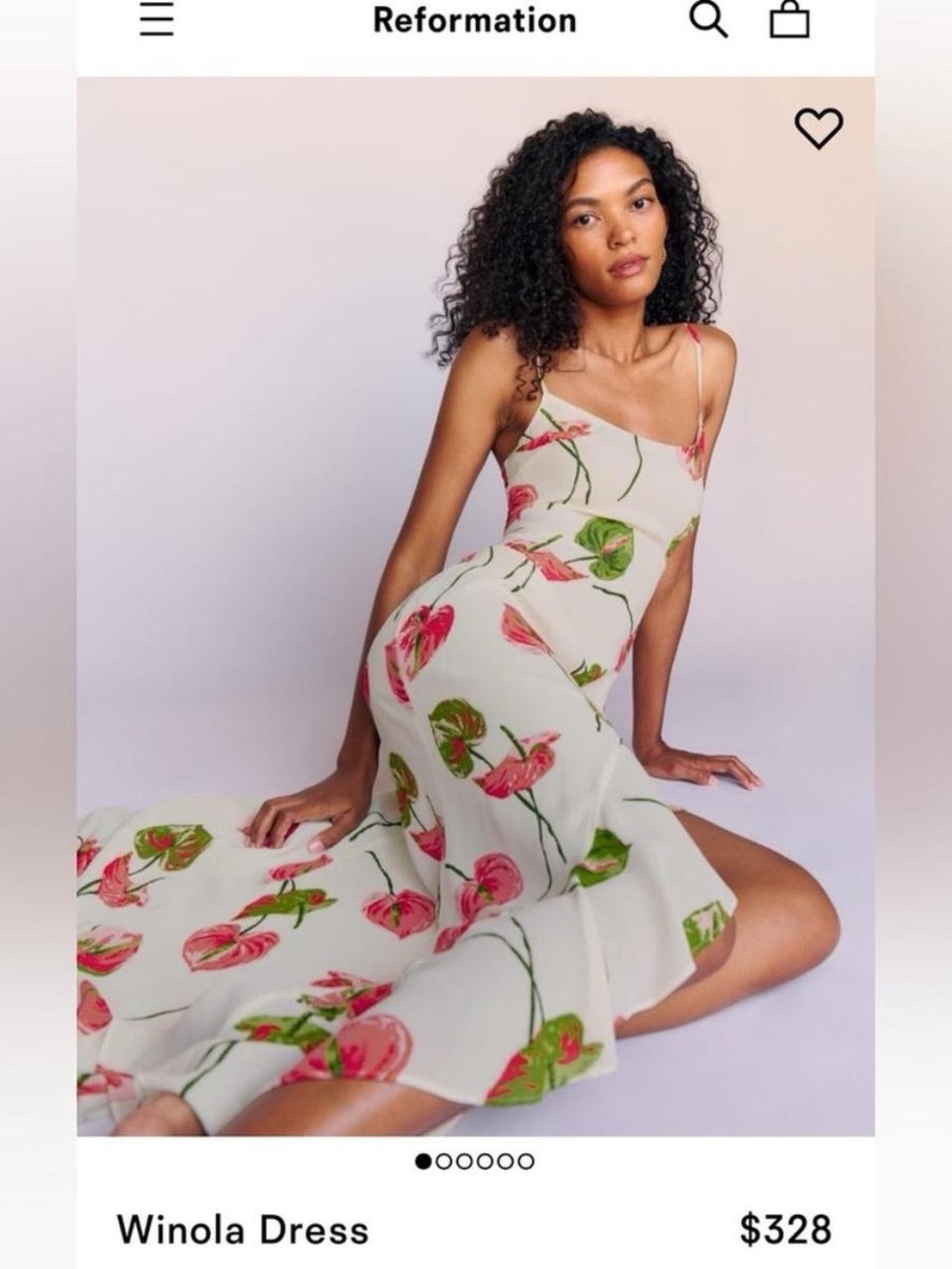 New, Reformation Winola maxi dress